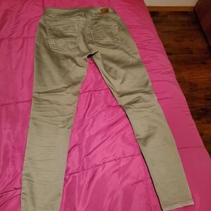 Olive rubberband stretch pants
